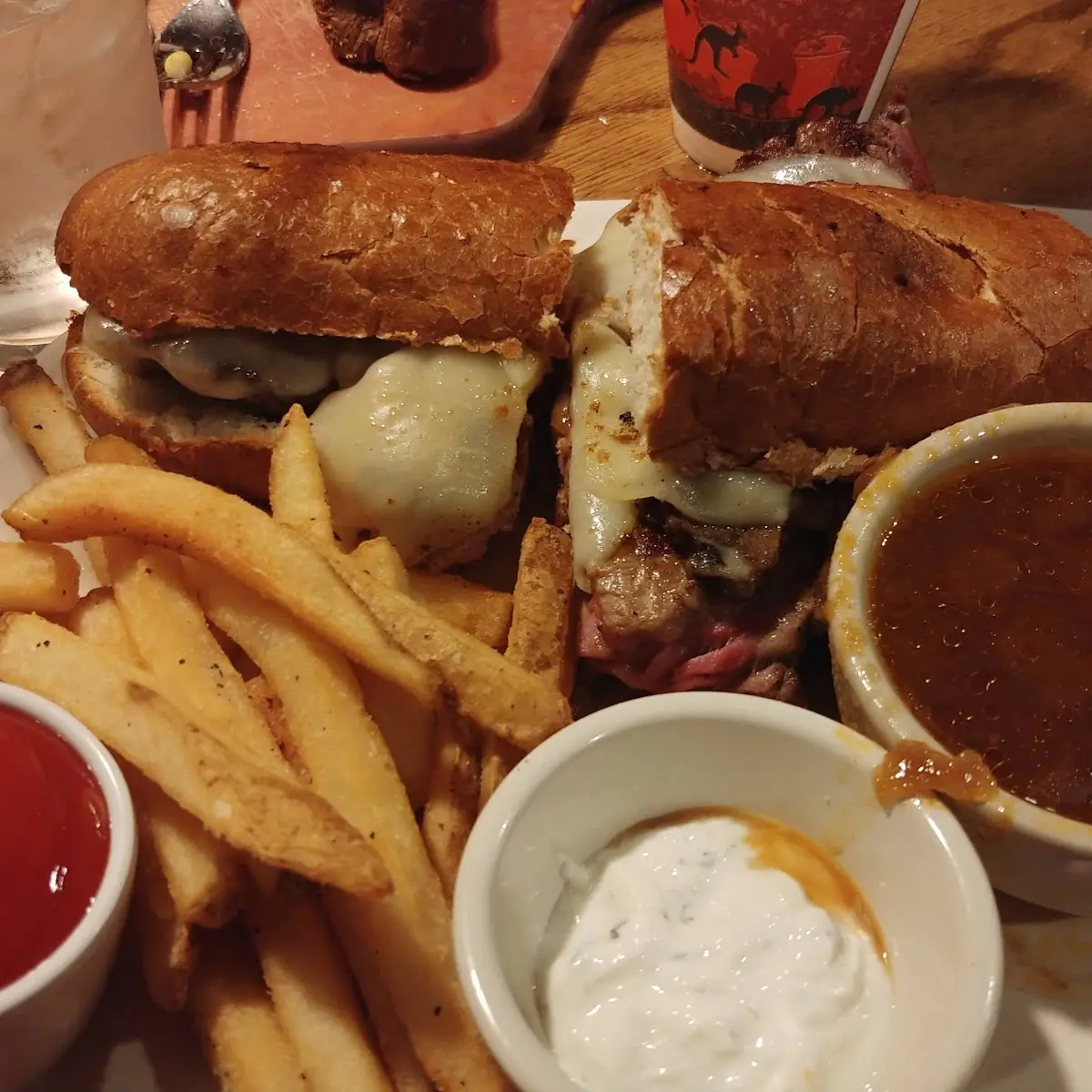 Steak Sandwich and Fries