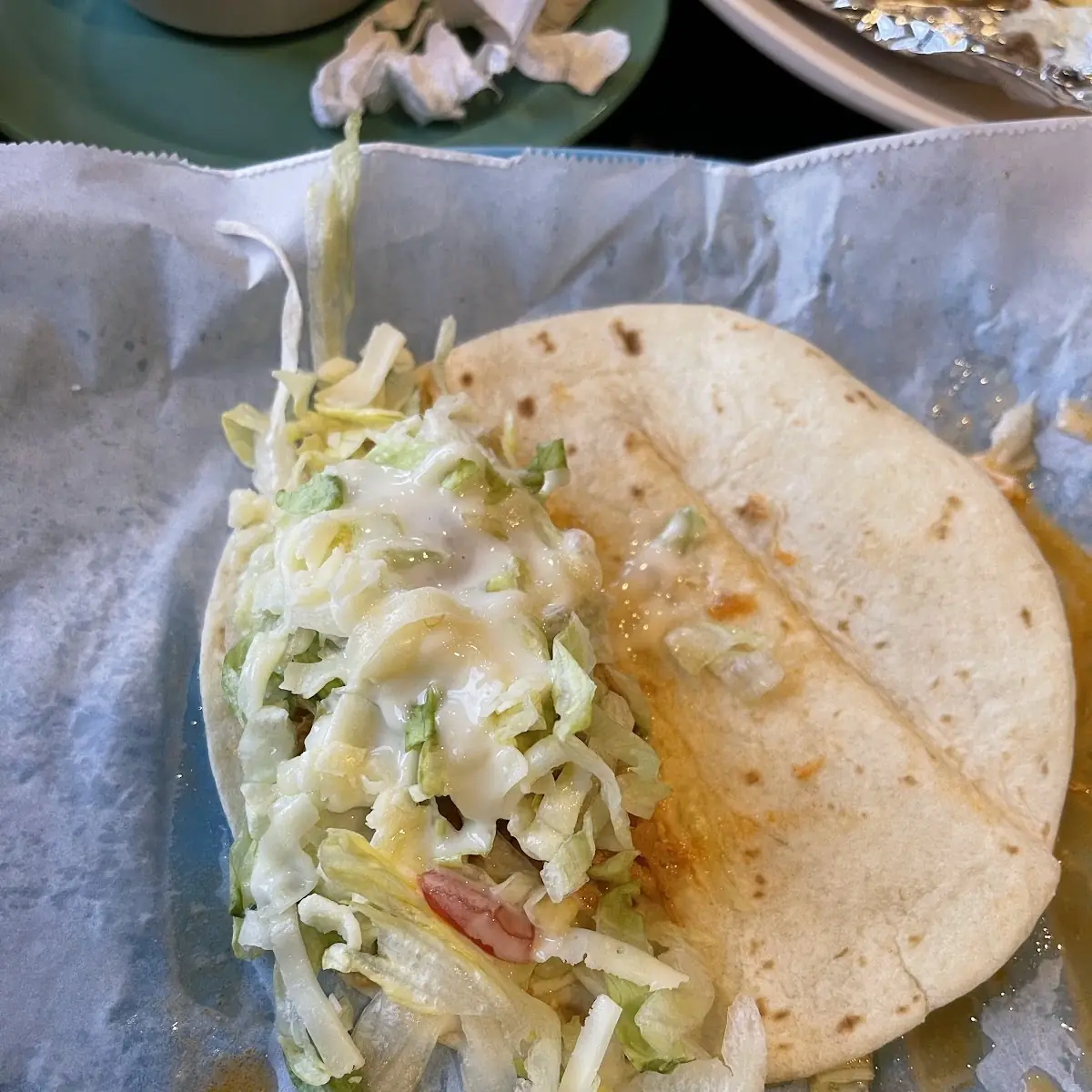 Shredded Chicken Taco
