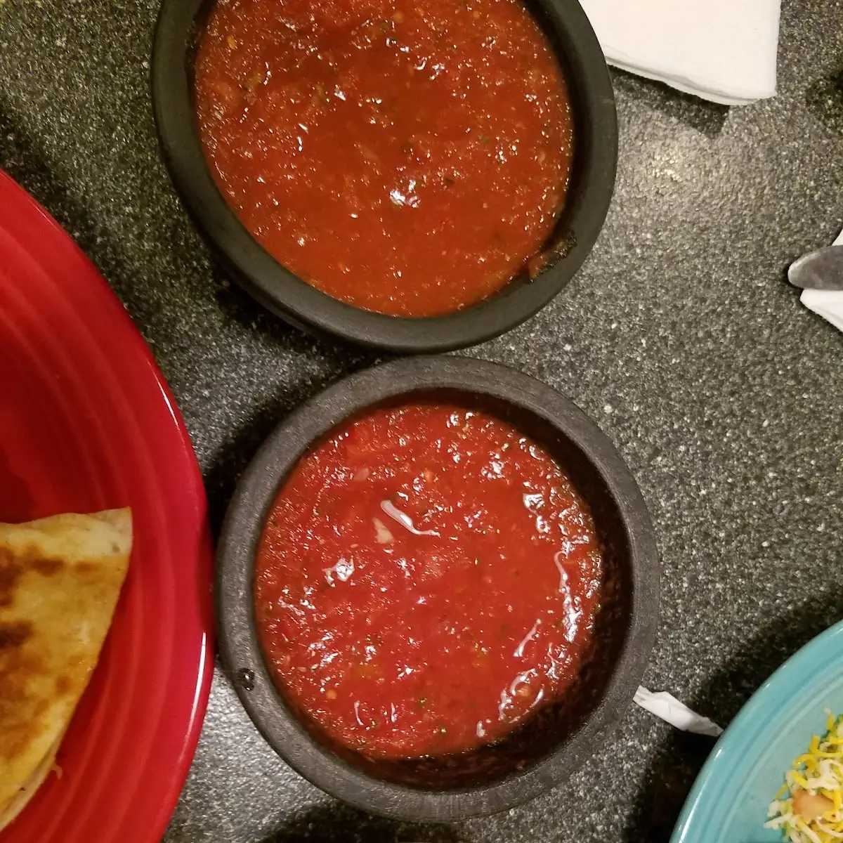 Salsa and White Cheese Dip