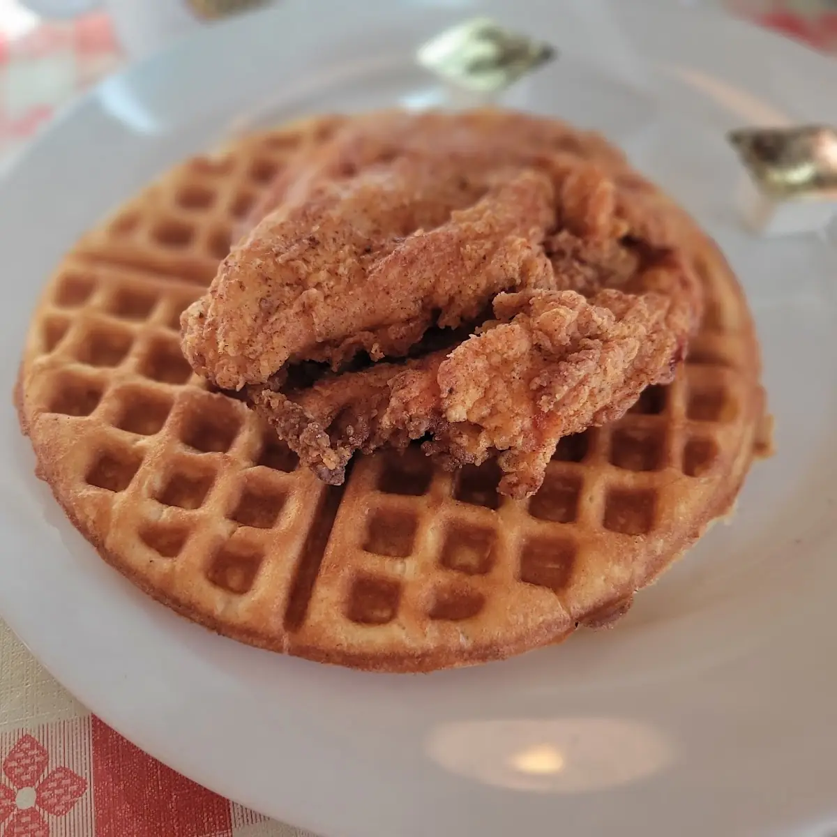 Spicy Fried Chicken and Waffle