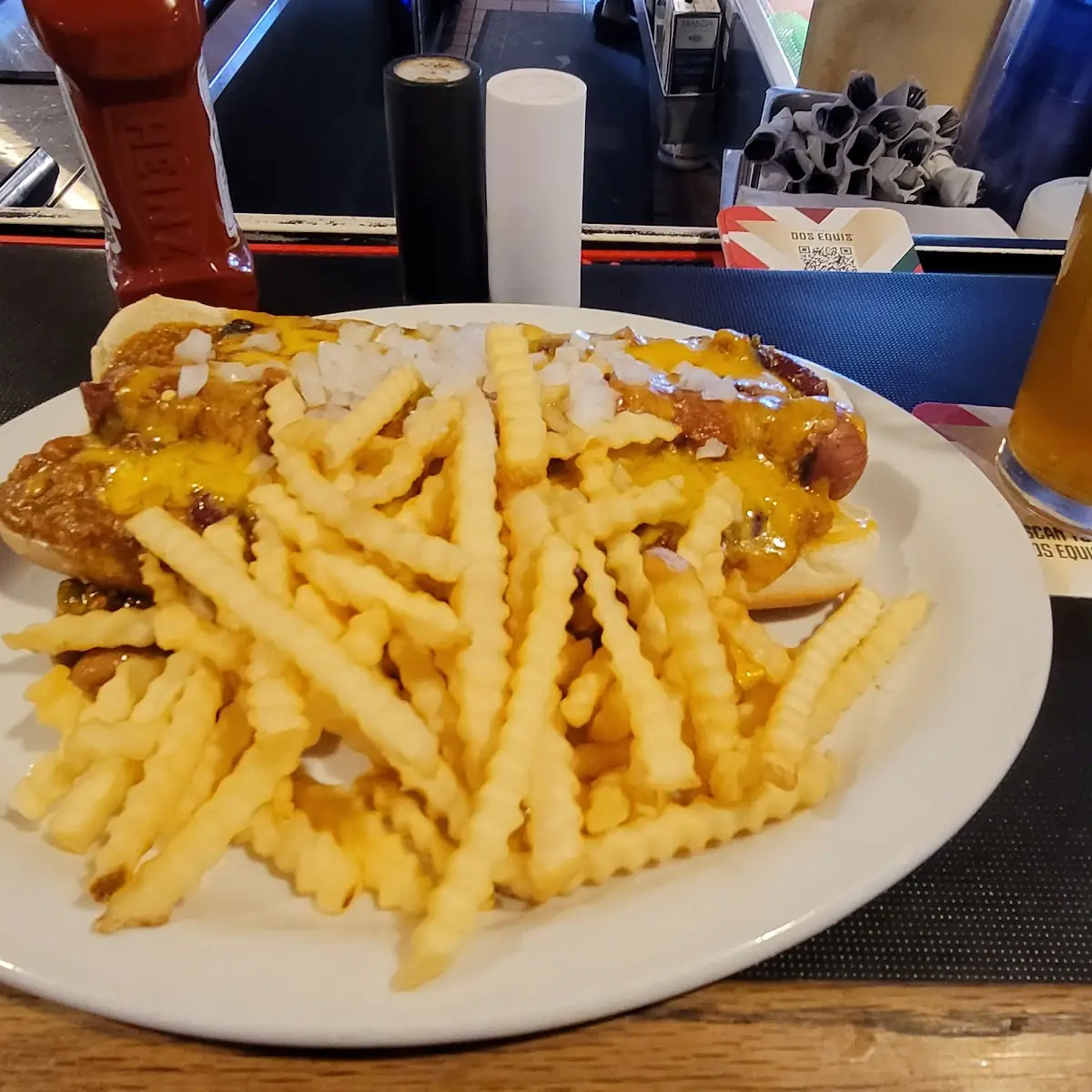 Chili Dog and Fries