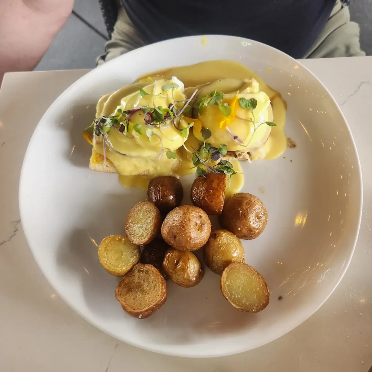 Eggs Benedict on Focaccia