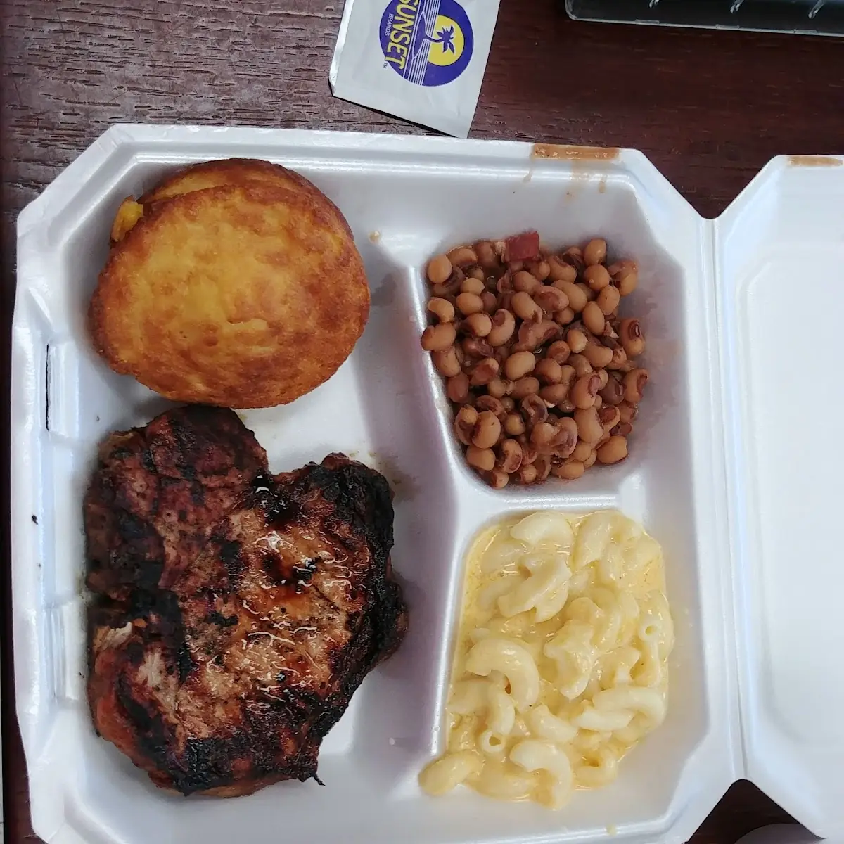 Pork Chop Peas w Mac and Cheese