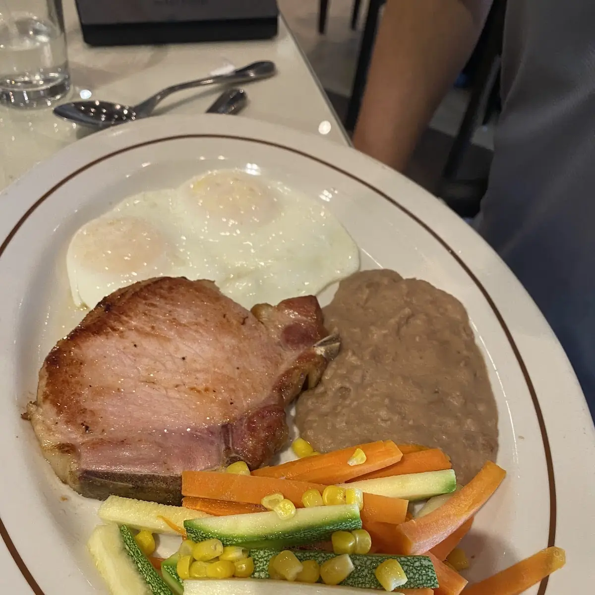 Huevos Con Chuleta Pork Chop and Eggs