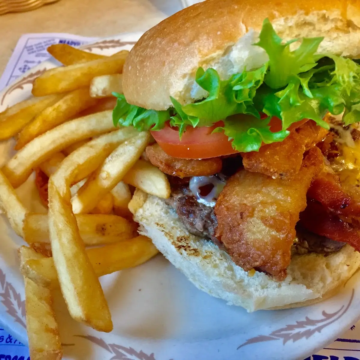 Cowboy Burger with Fries