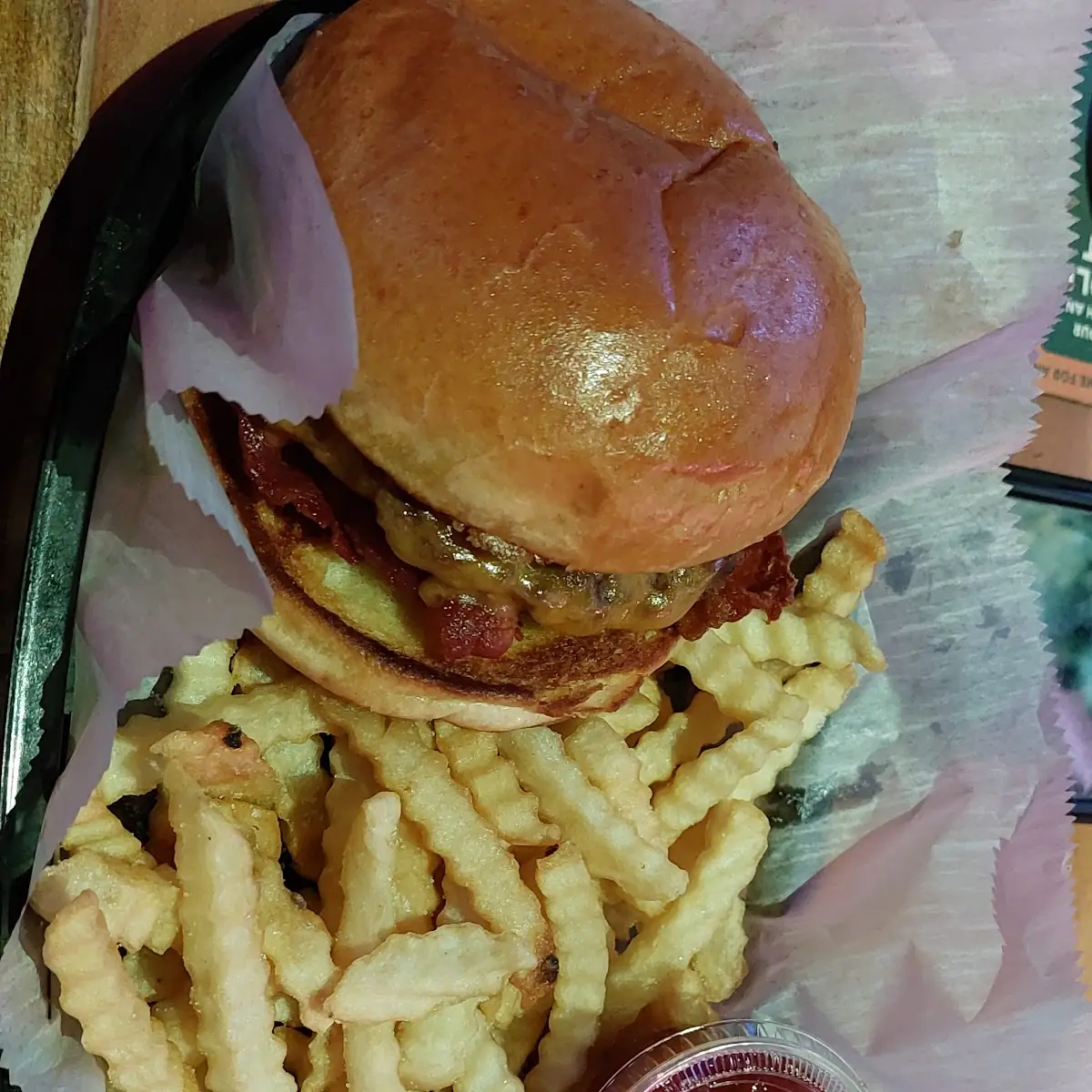 Bacon Cheeseburger and Fries