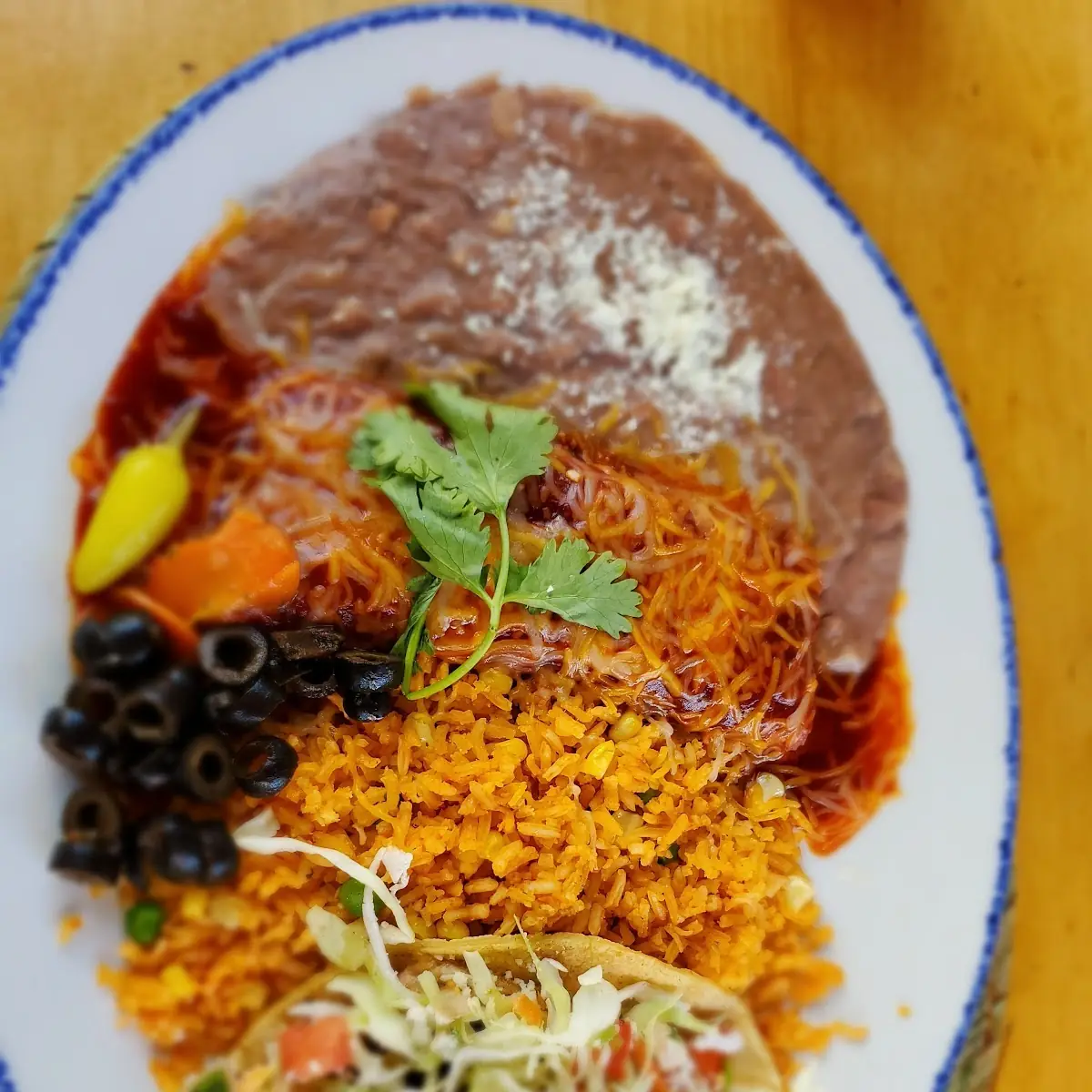 Mexican Rice Refried Beans or Black Beans