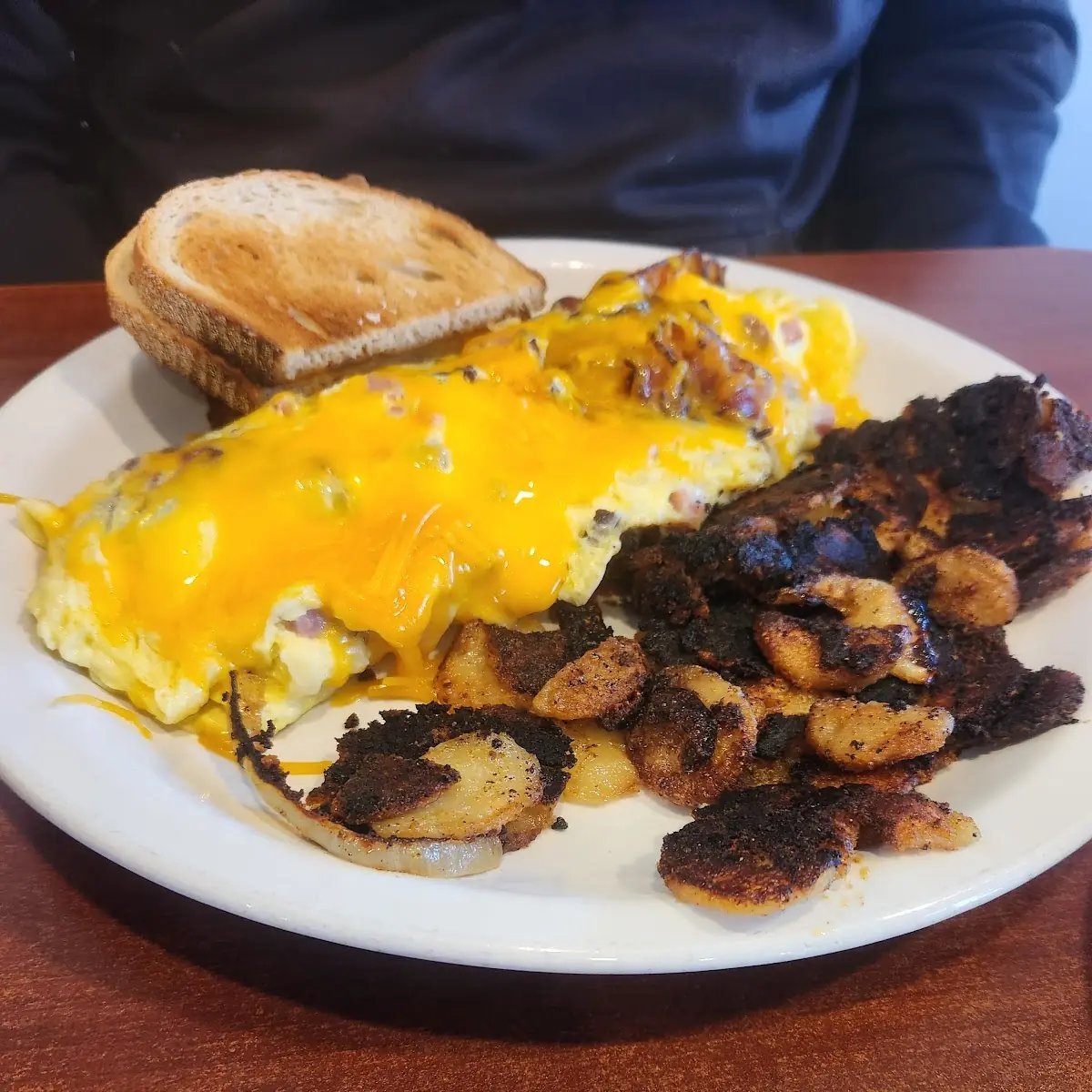 Omelette and Hash Brown