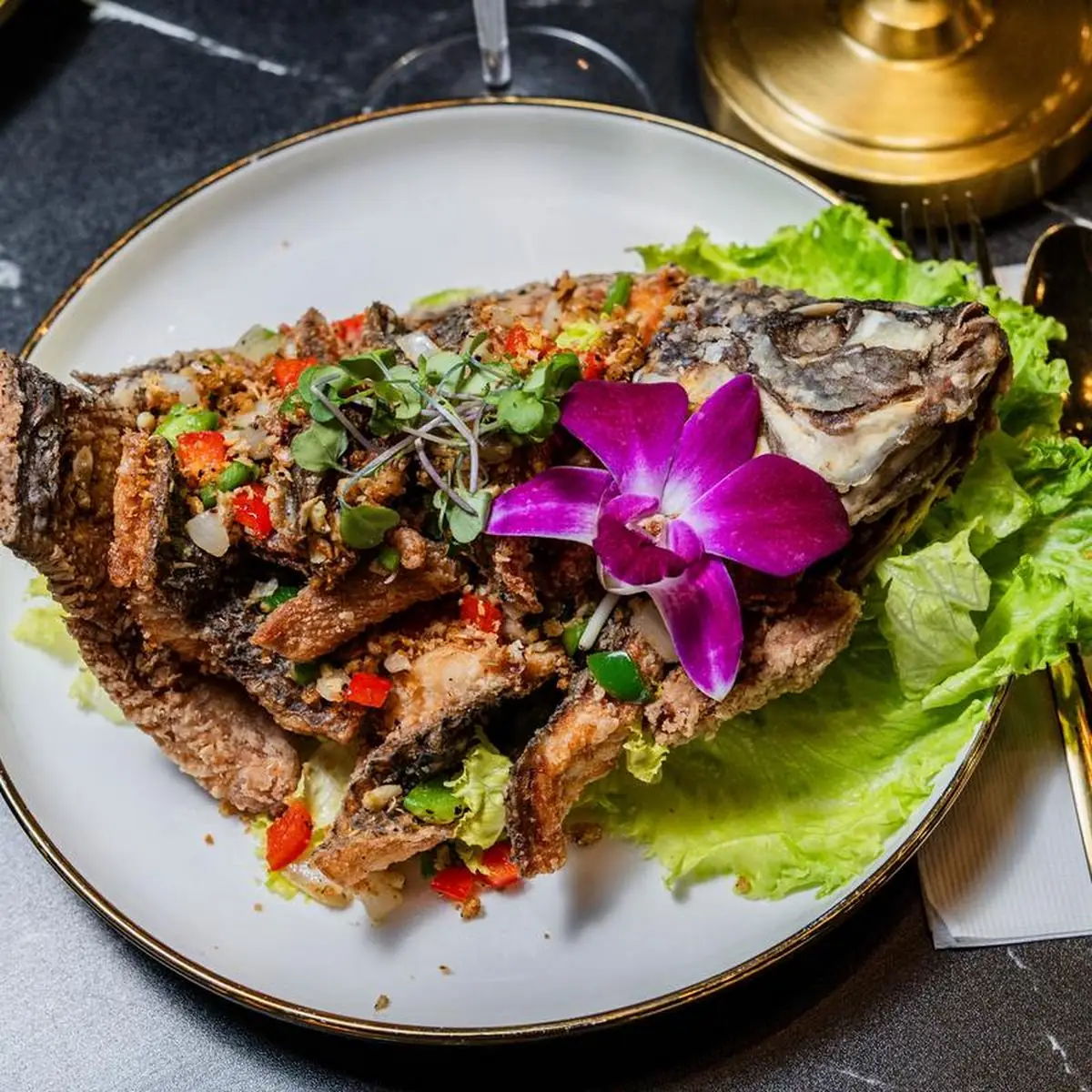 Moo Tod Nam Pla Pork Belly