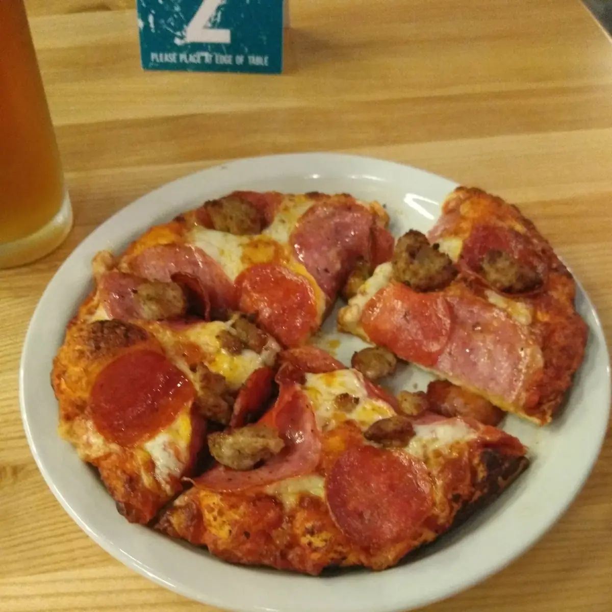 Personal Pizza with a Coors Light