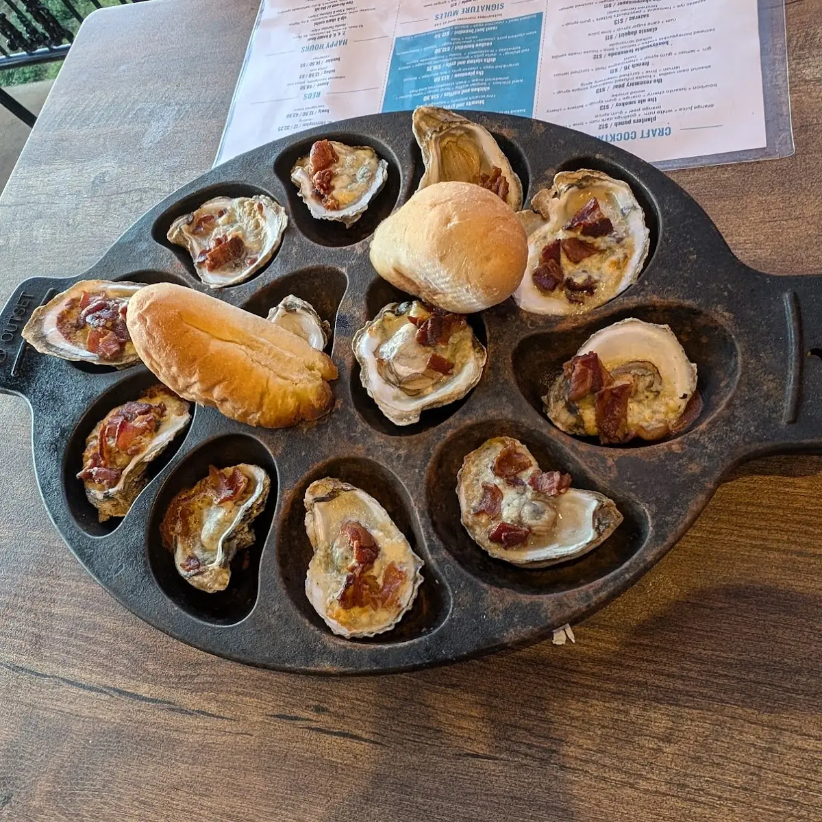 Oysters w Blue Cheese