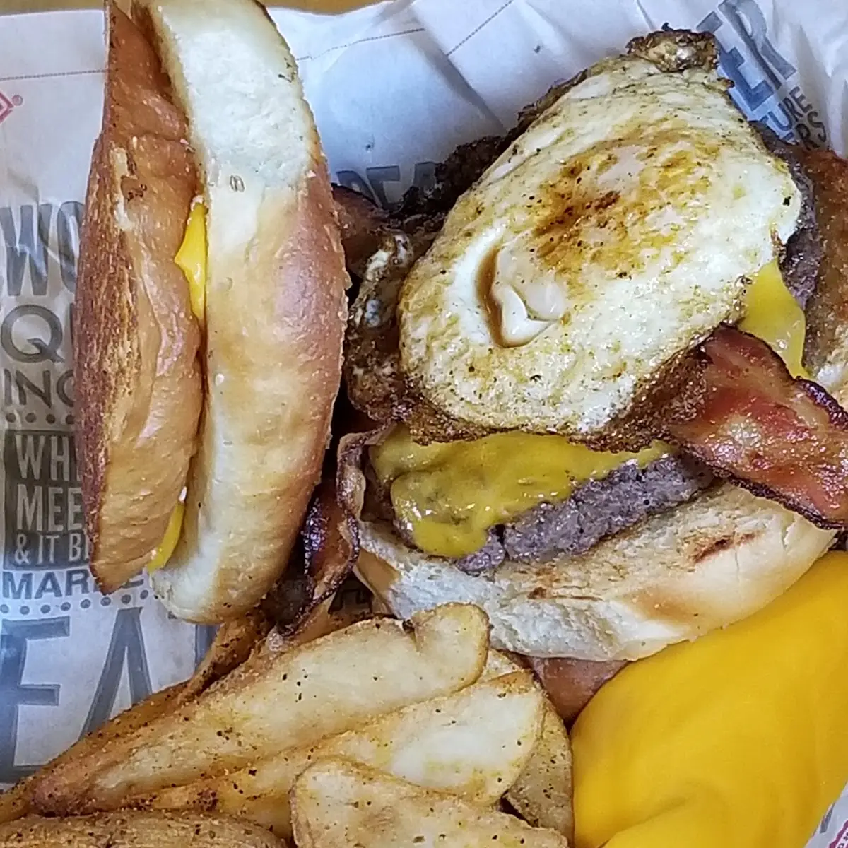 1 2 Pound Burger with American Cheese & Fried Egg