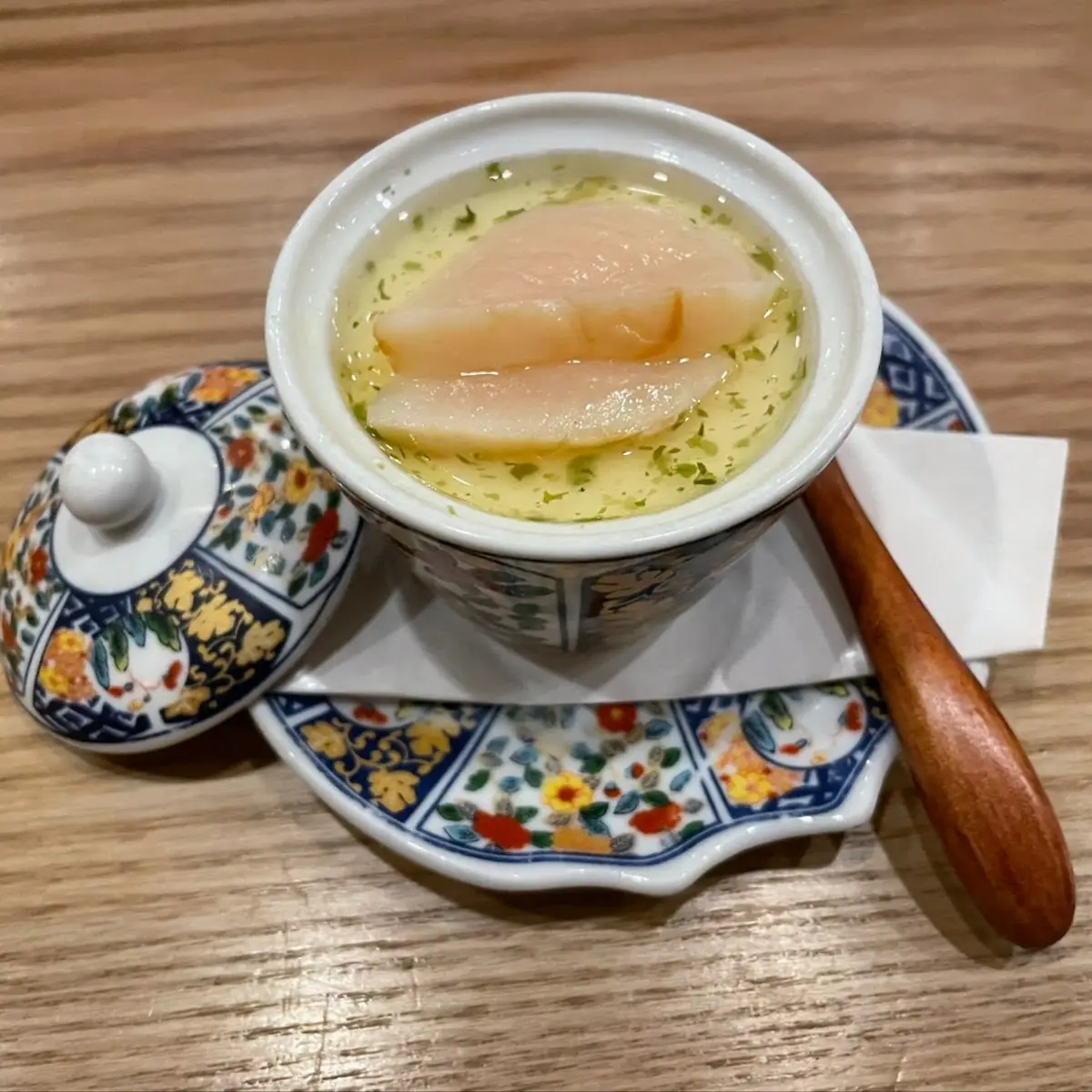 Savory Egg Custard with Scallops