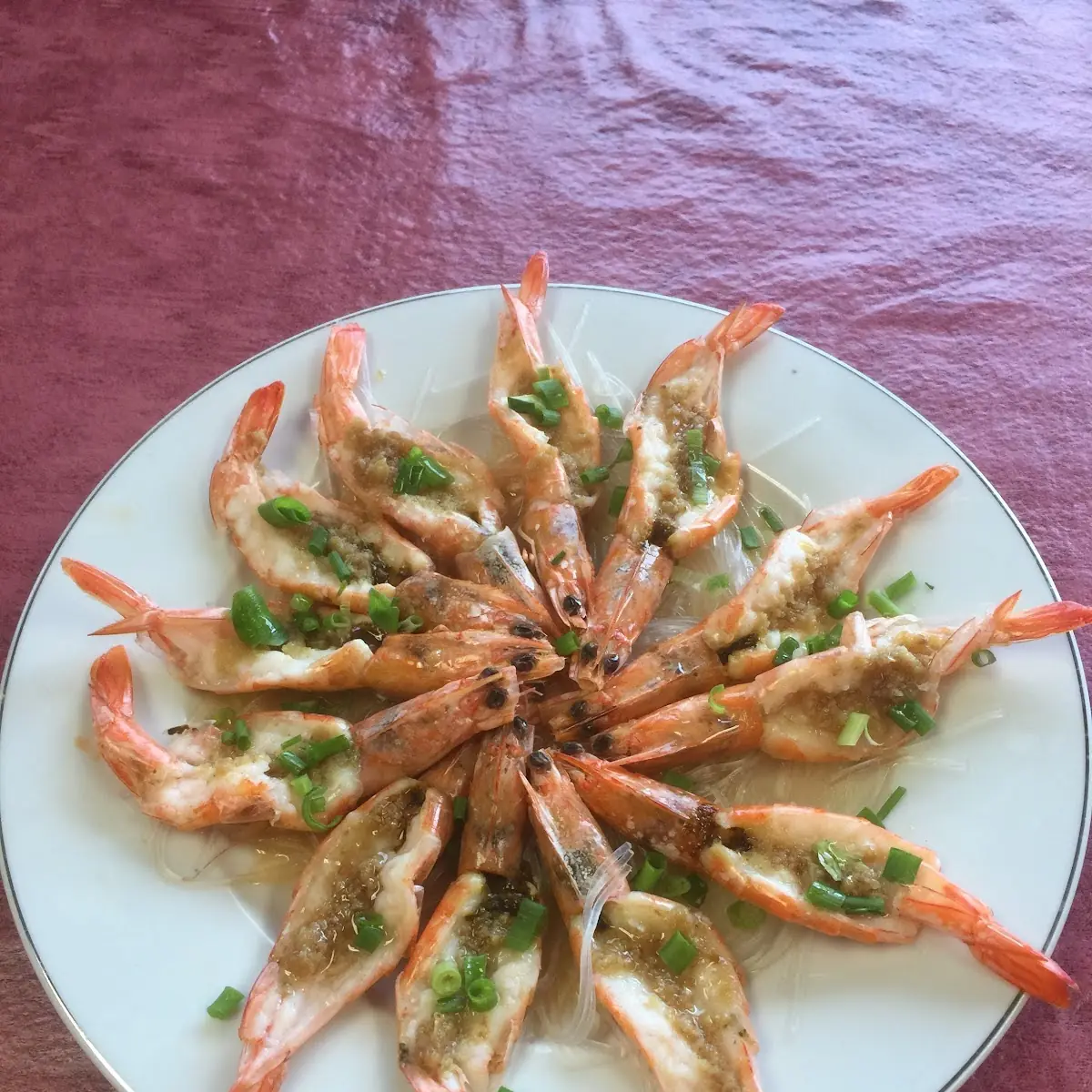 Steam Shrimp with Garlic Sauce