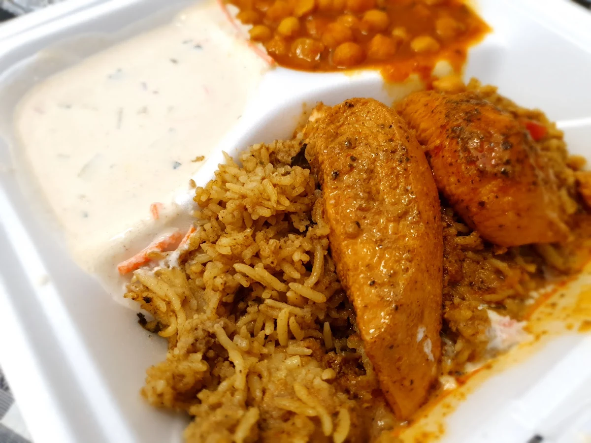 Chicken Curry on Chicken Biryani