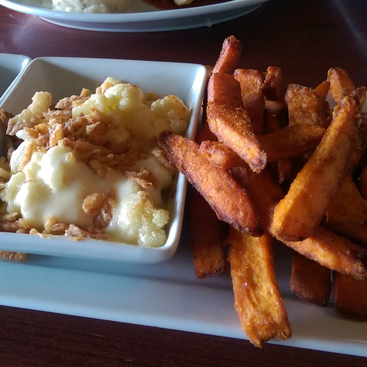 Cauliflower and Sweet Potato Fries