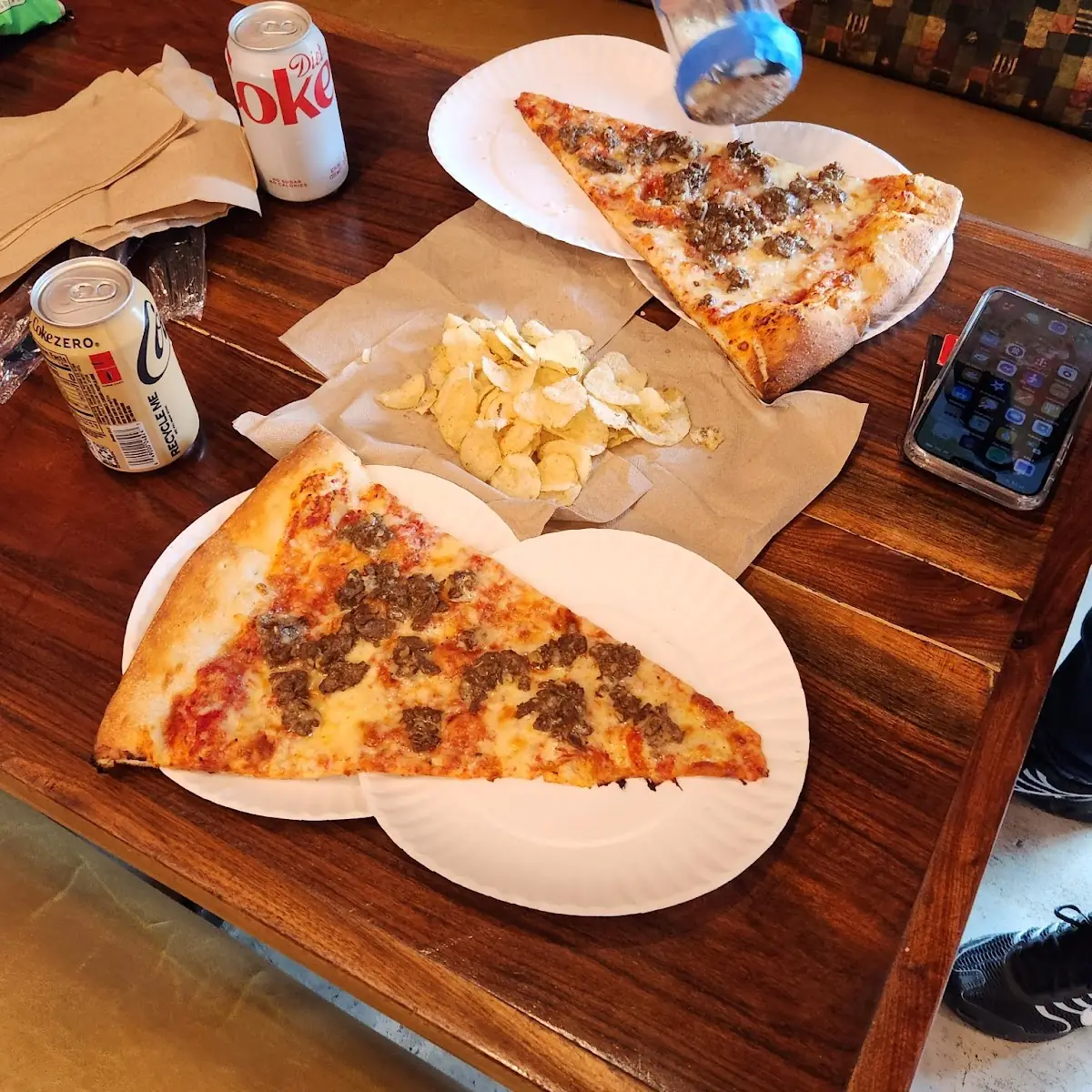 Philly Cheesesteak Pizza with Beer Cheese Slice