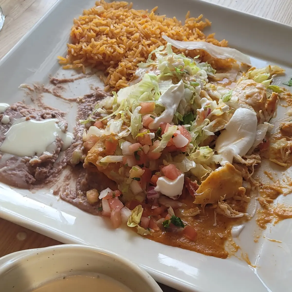 Chicken Burritowith Refried Beans Guacamole