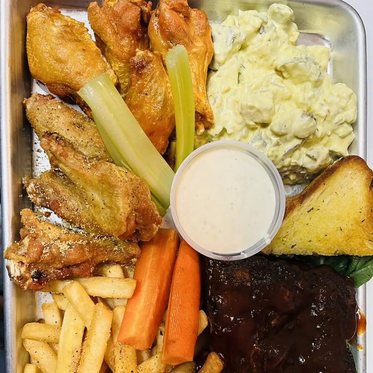 Garlic Bread 12 Rack Ribs 8 Wings