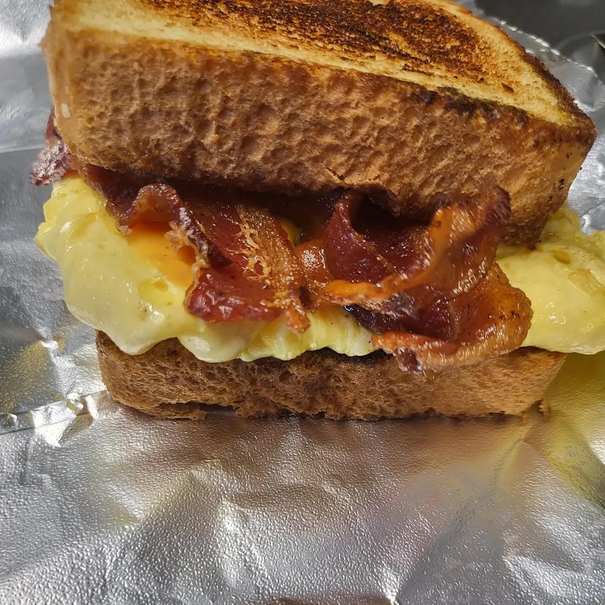 Big and Egg and Cheese on Texas Toast