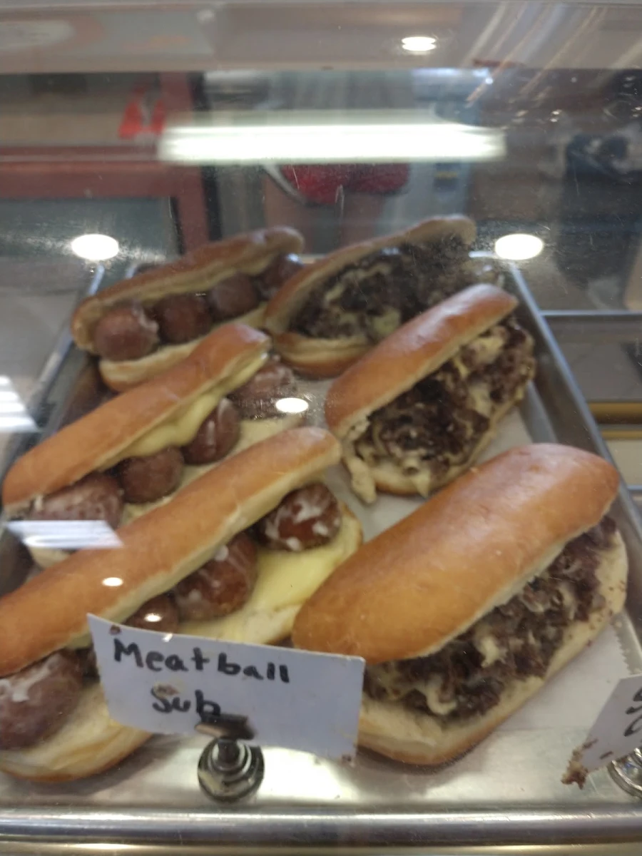 Donut Made to Look Like a Sub Hamburger
