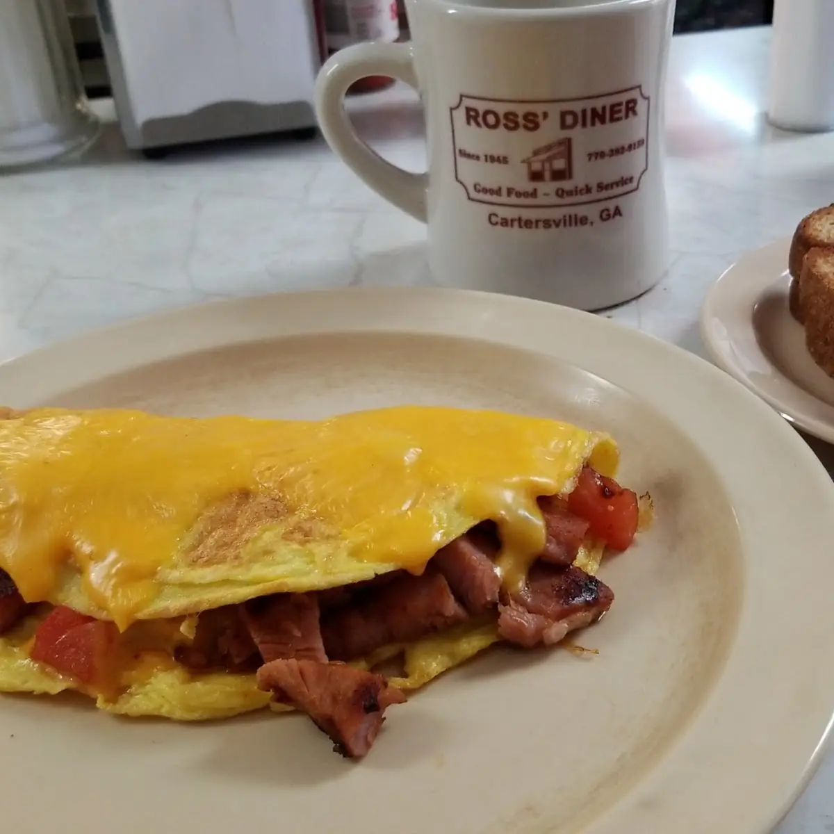Ham Cheese & Tomato Omelet