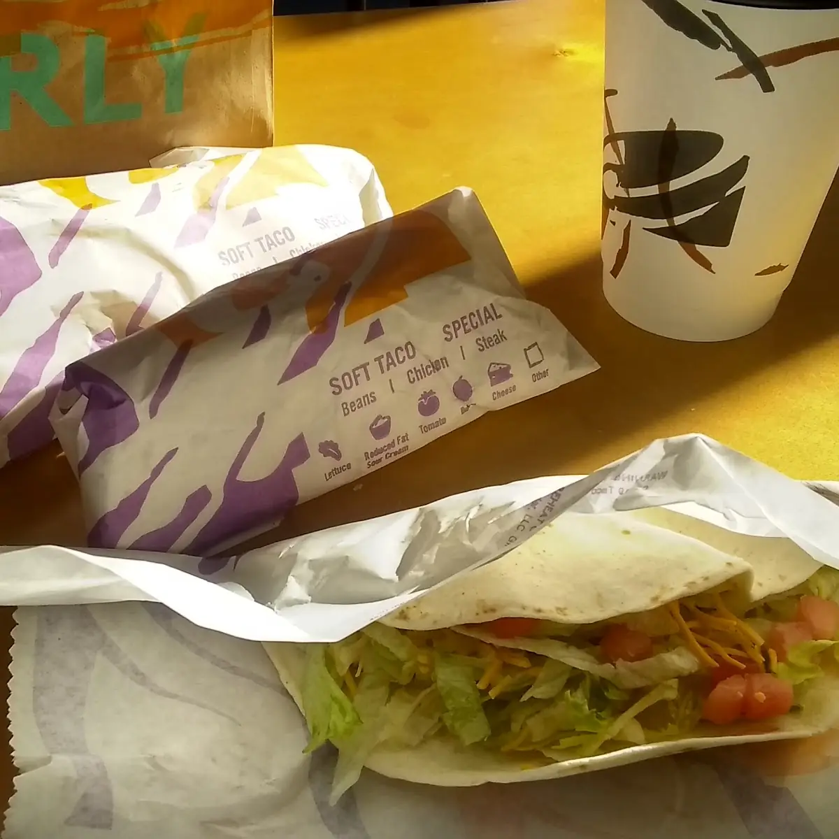Three Soft Tacos Meal Drink Included