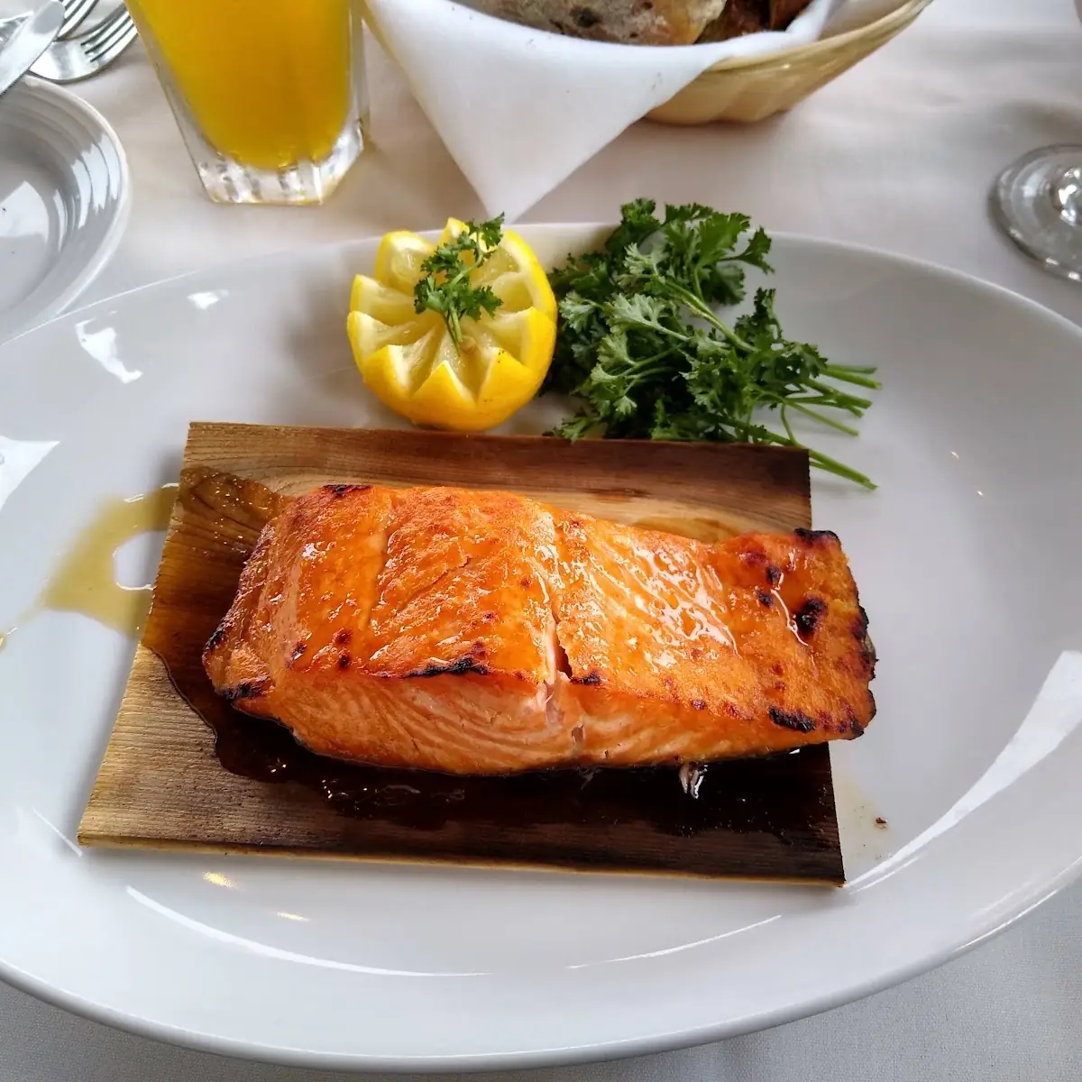 Cedar Planked Atlantic Salmon