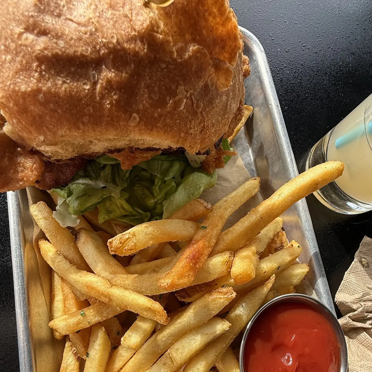 Fried Chicken Sandwich with Fries