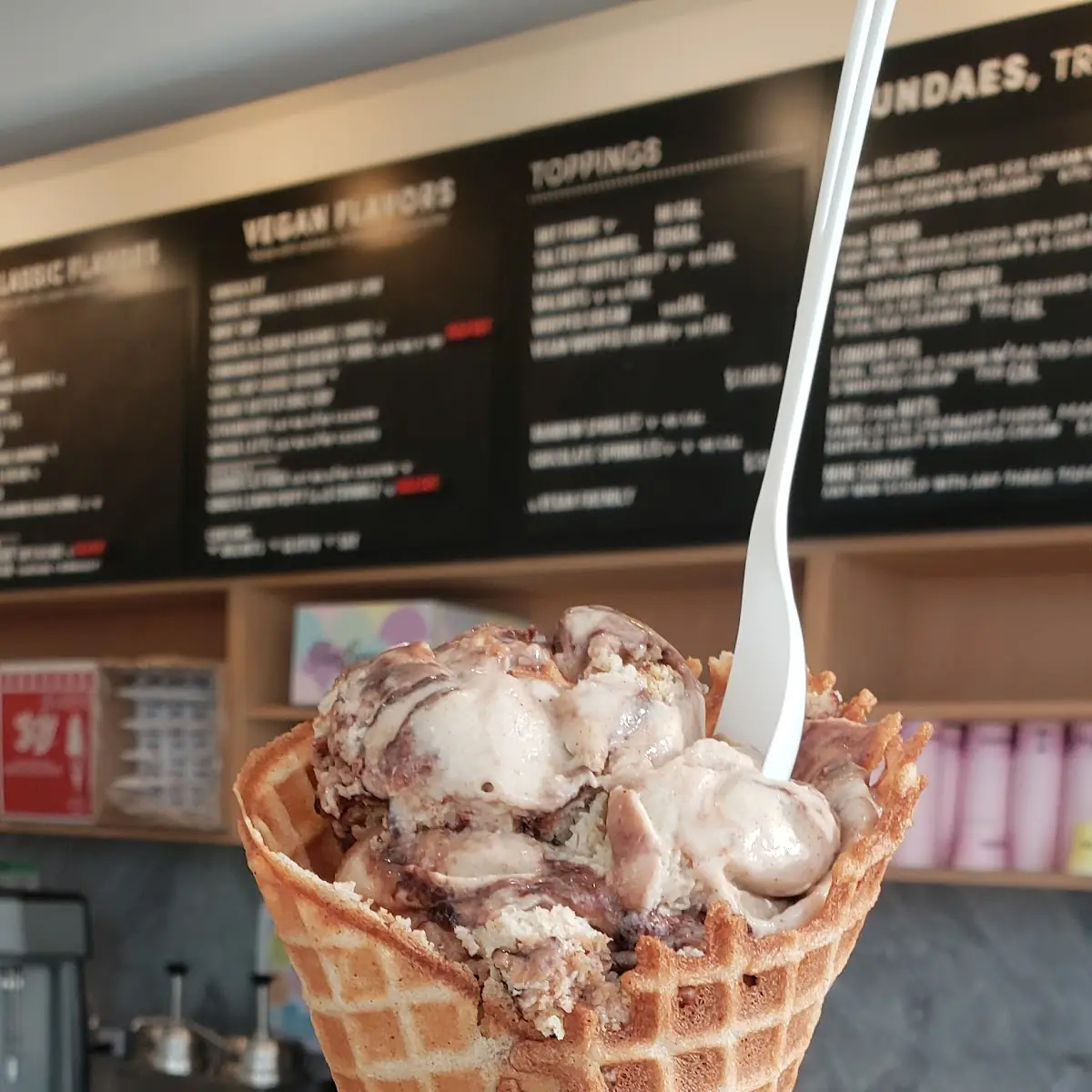 Vegan Churro Ice Cream Cone