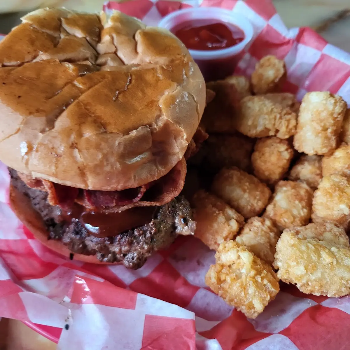 Western Burger and Tots