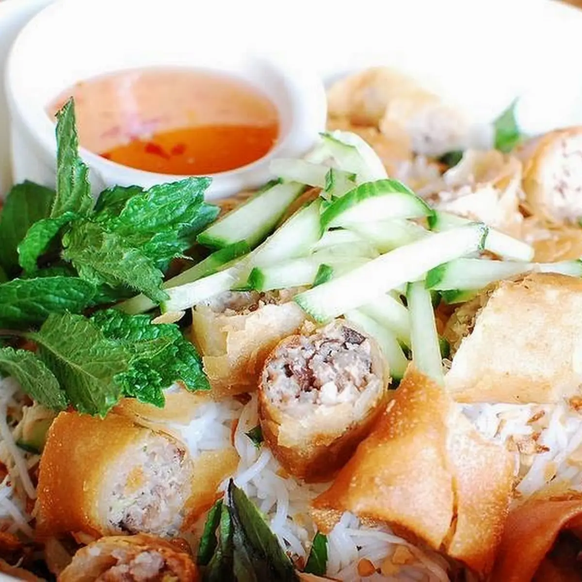 Fried Eggroll Vermicelli Salad