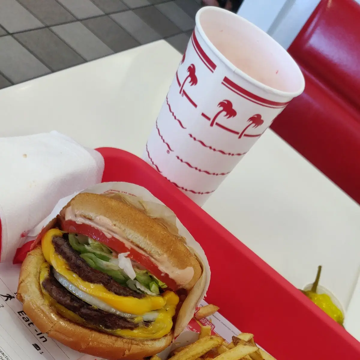 Double Double Cheeseburger and Fries