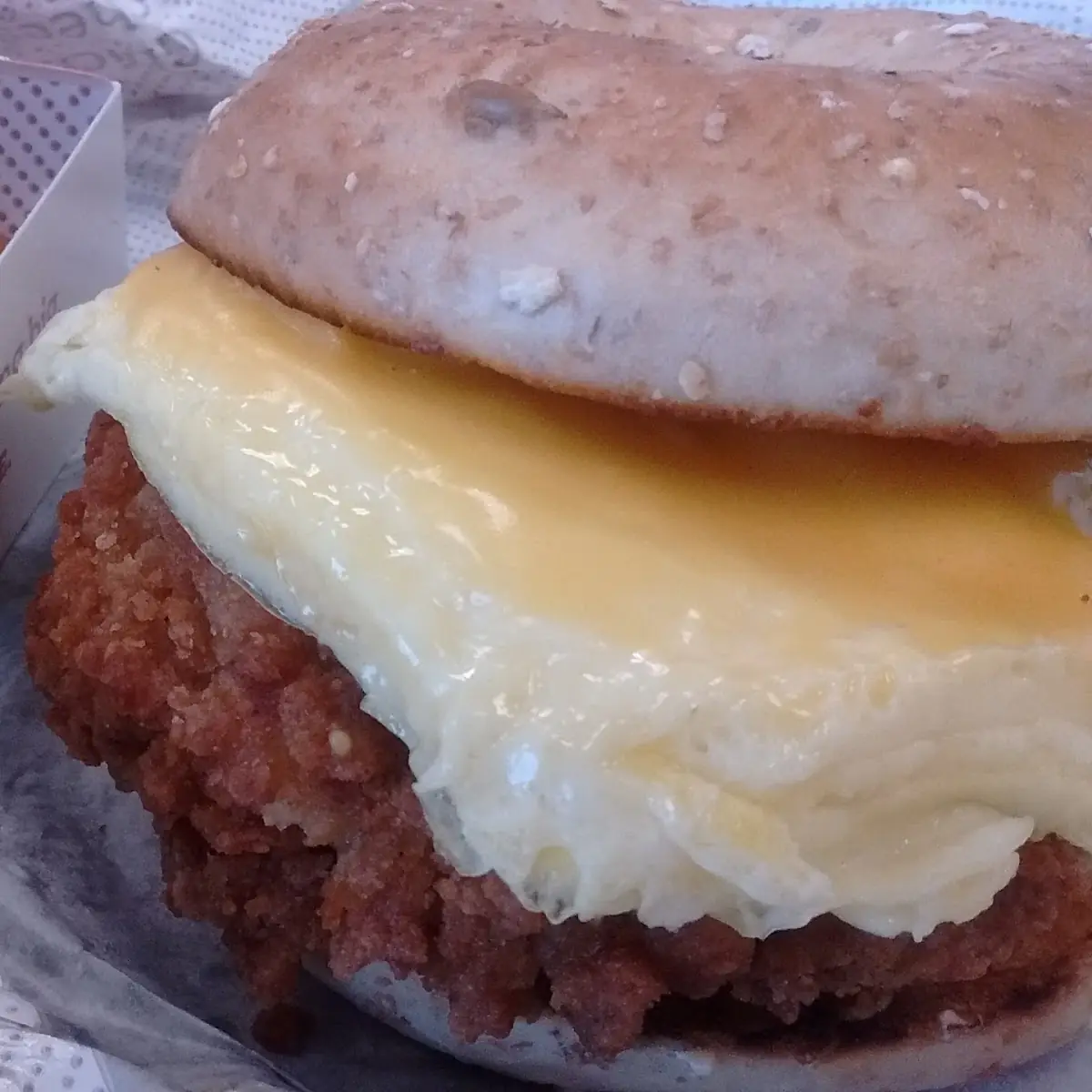 Chicken Egg and Cheese Bagel and Hash Browns