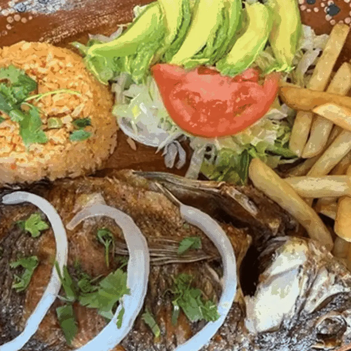 Platillo De Mojarra Frita Fried Tilapia Plate