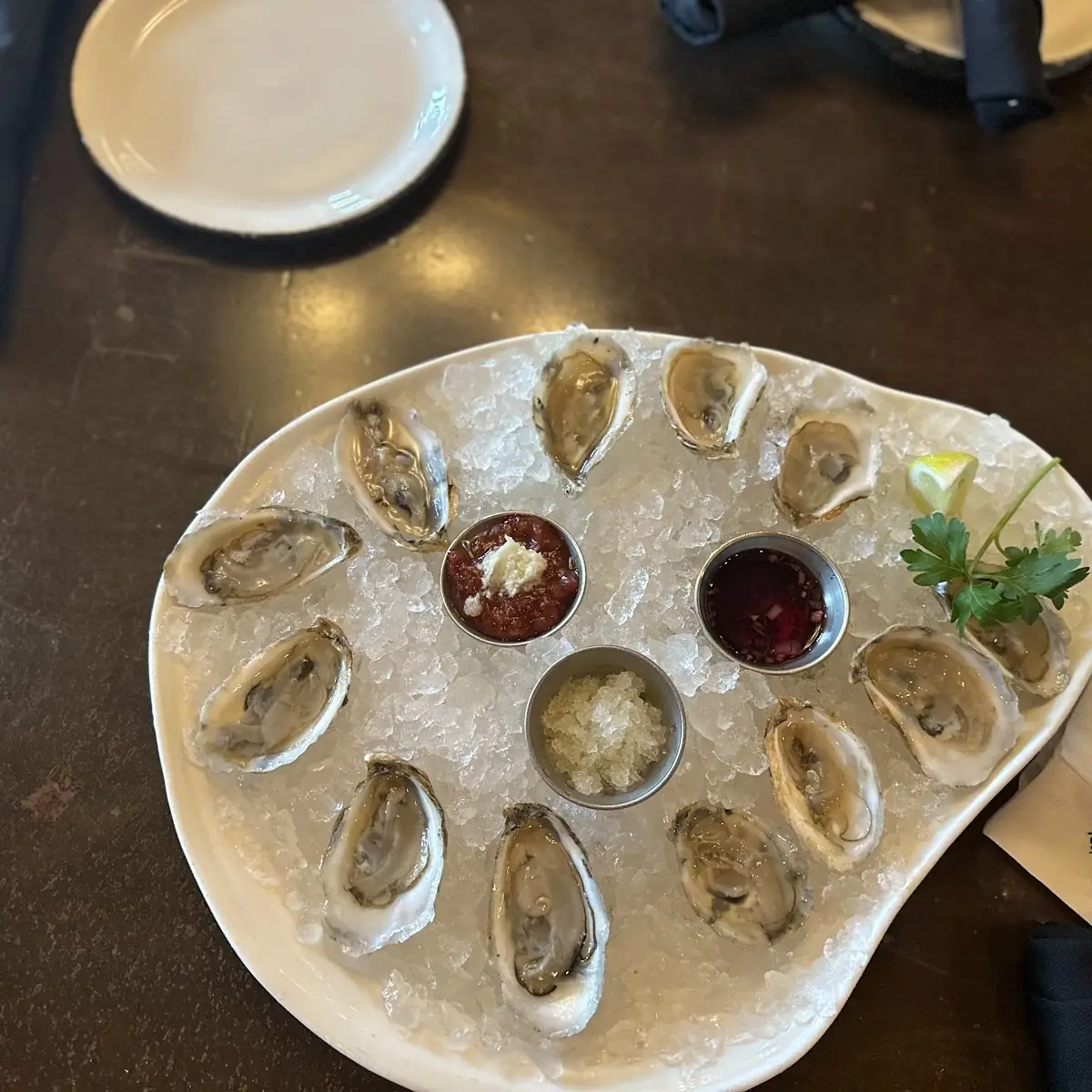 Fresh Oysters on Crushed Ice