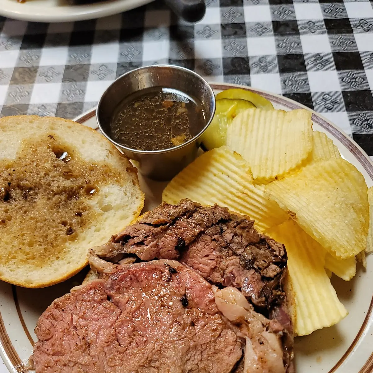 Prime Rib on a Kaiser Bun
