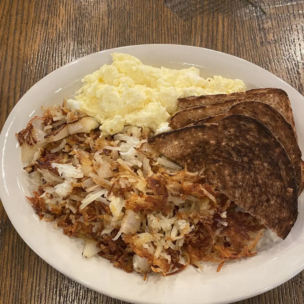 Two Eggs WL Homemade Corned Beef Hash Homefries & Toast