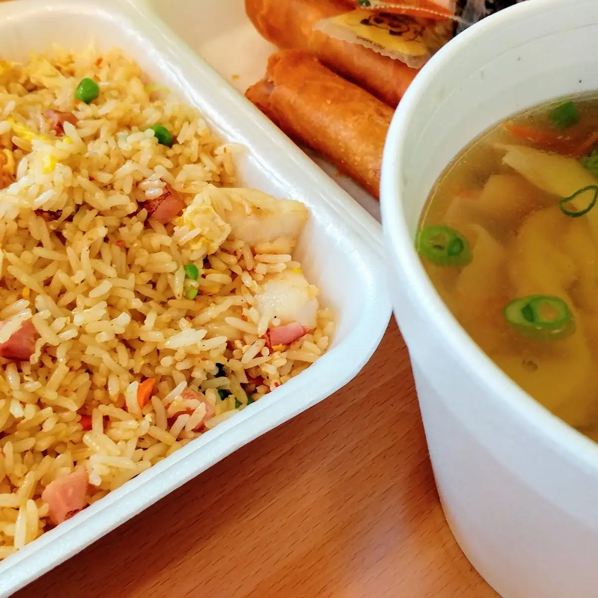 Combination Fried Rice with Wonton Soup