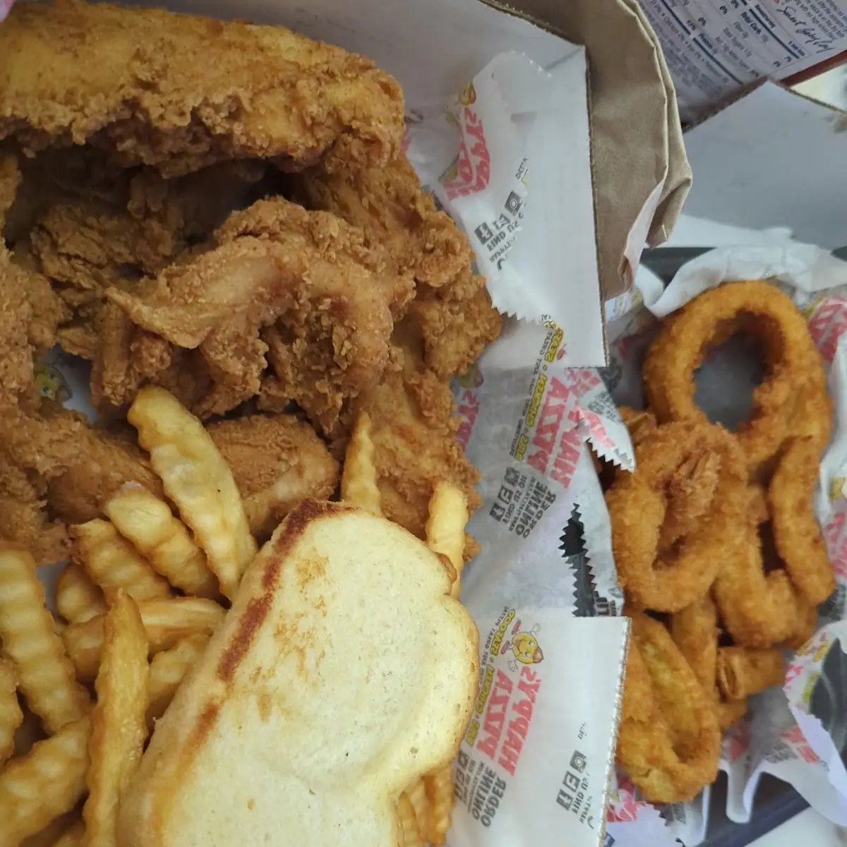 1lb Chicken Tenders Combo with Onion Rings