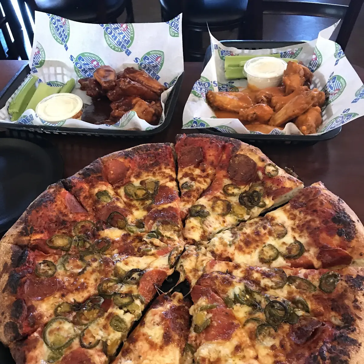 Original Crust Pepperoni Pizza with Jalapeños Well Done