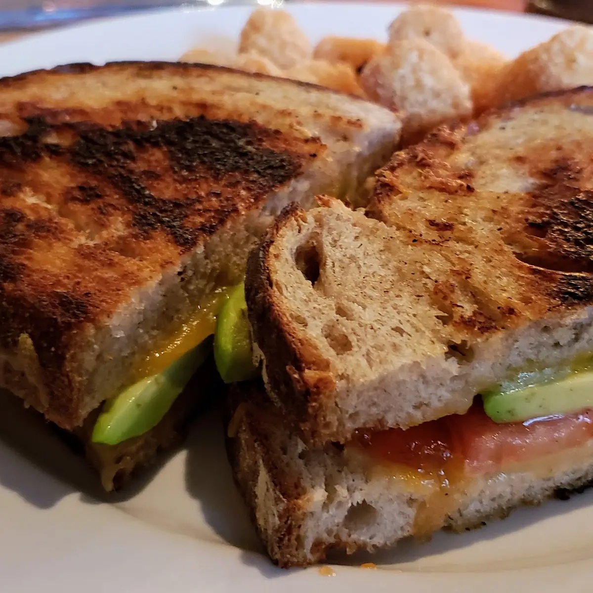 Grilled Cheese with Tomato and Yes Tater Tots