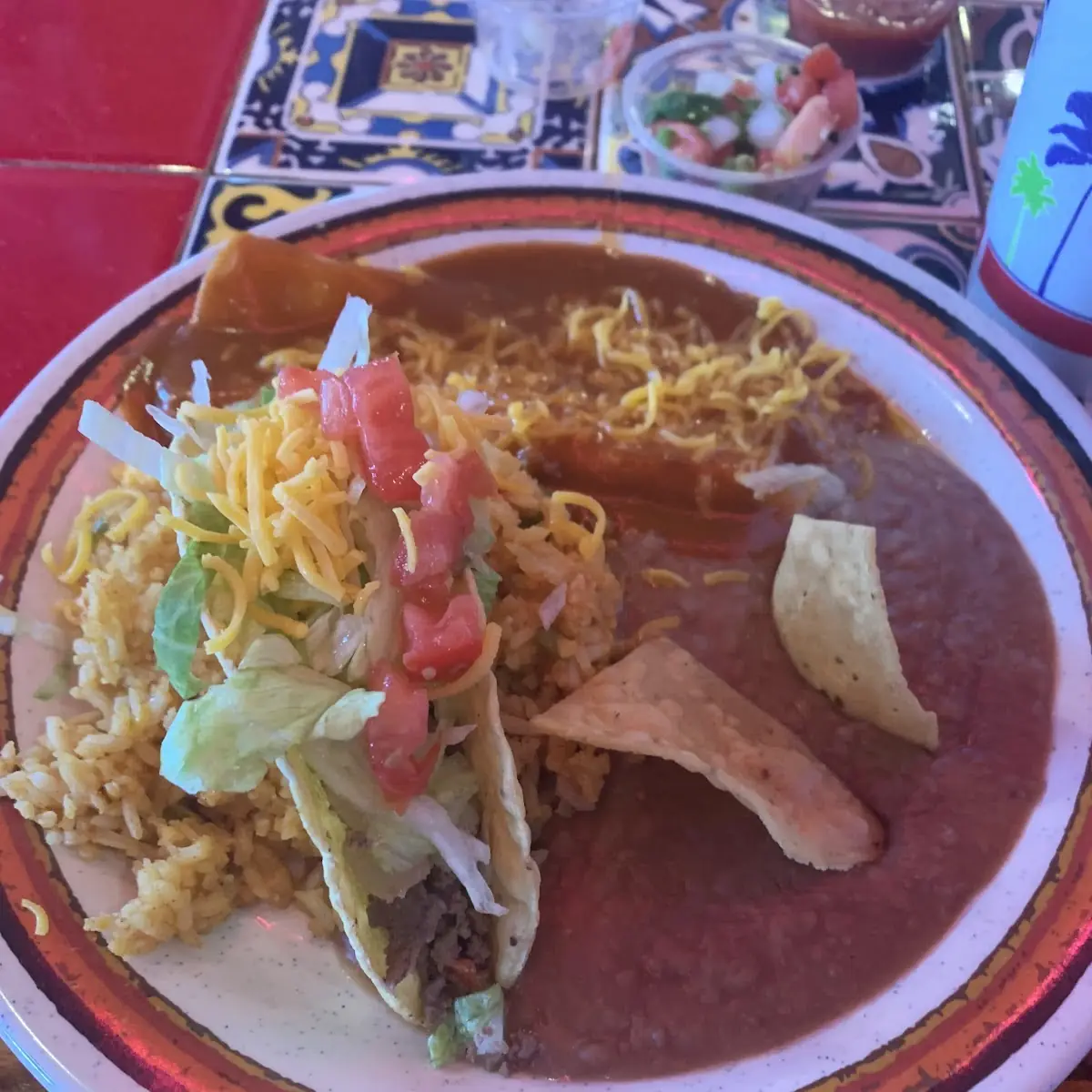 Taco Enchilada Plate