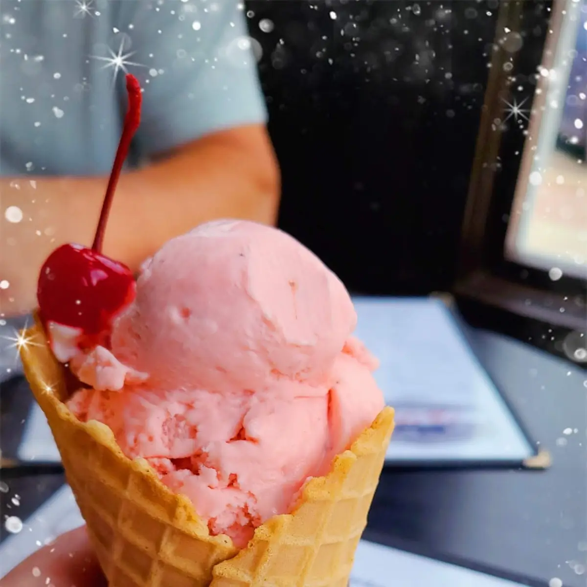 Strawberry Waffle Cone