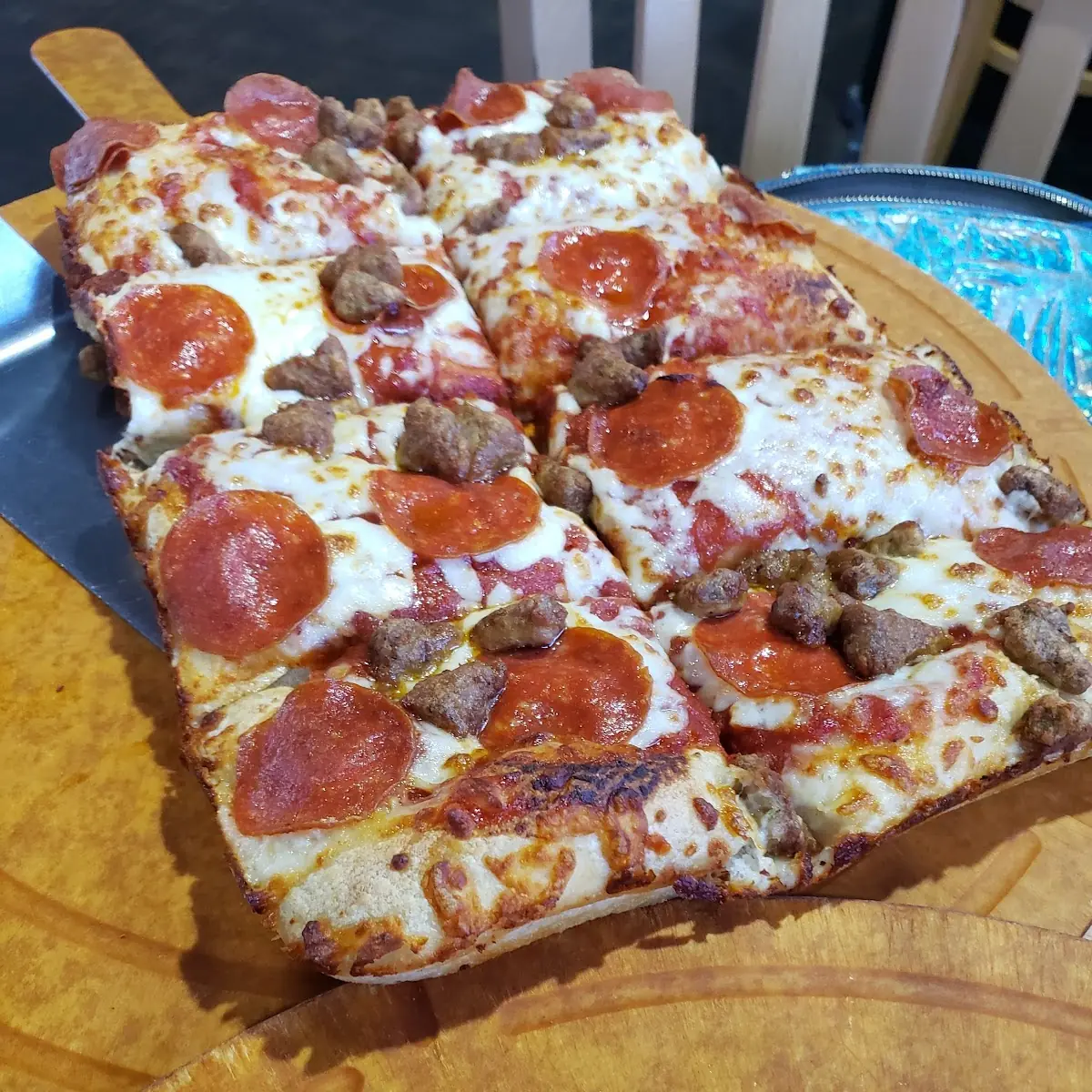 Sausage and Pepperoni Pizza