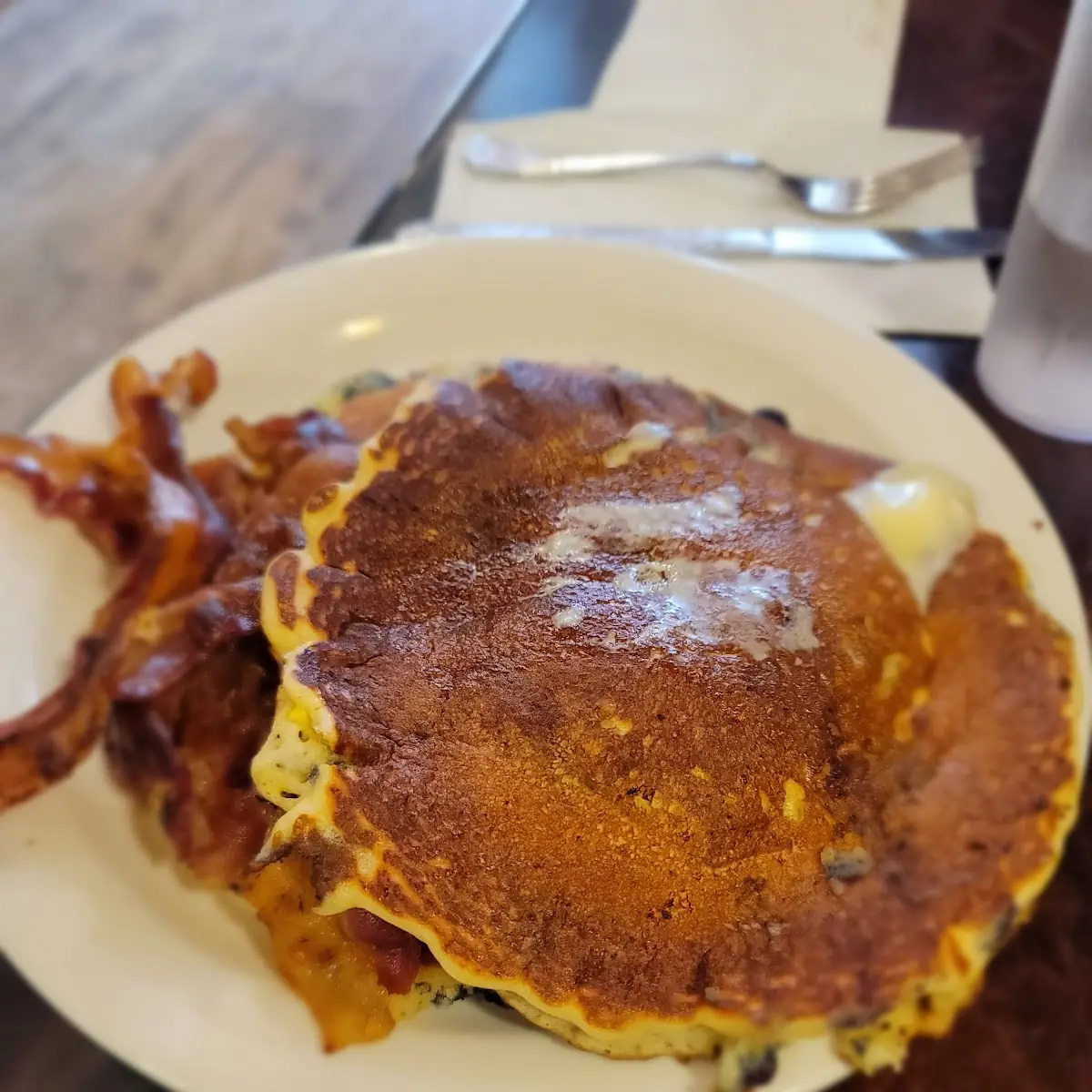 Blueberry Pancakes and Bacon