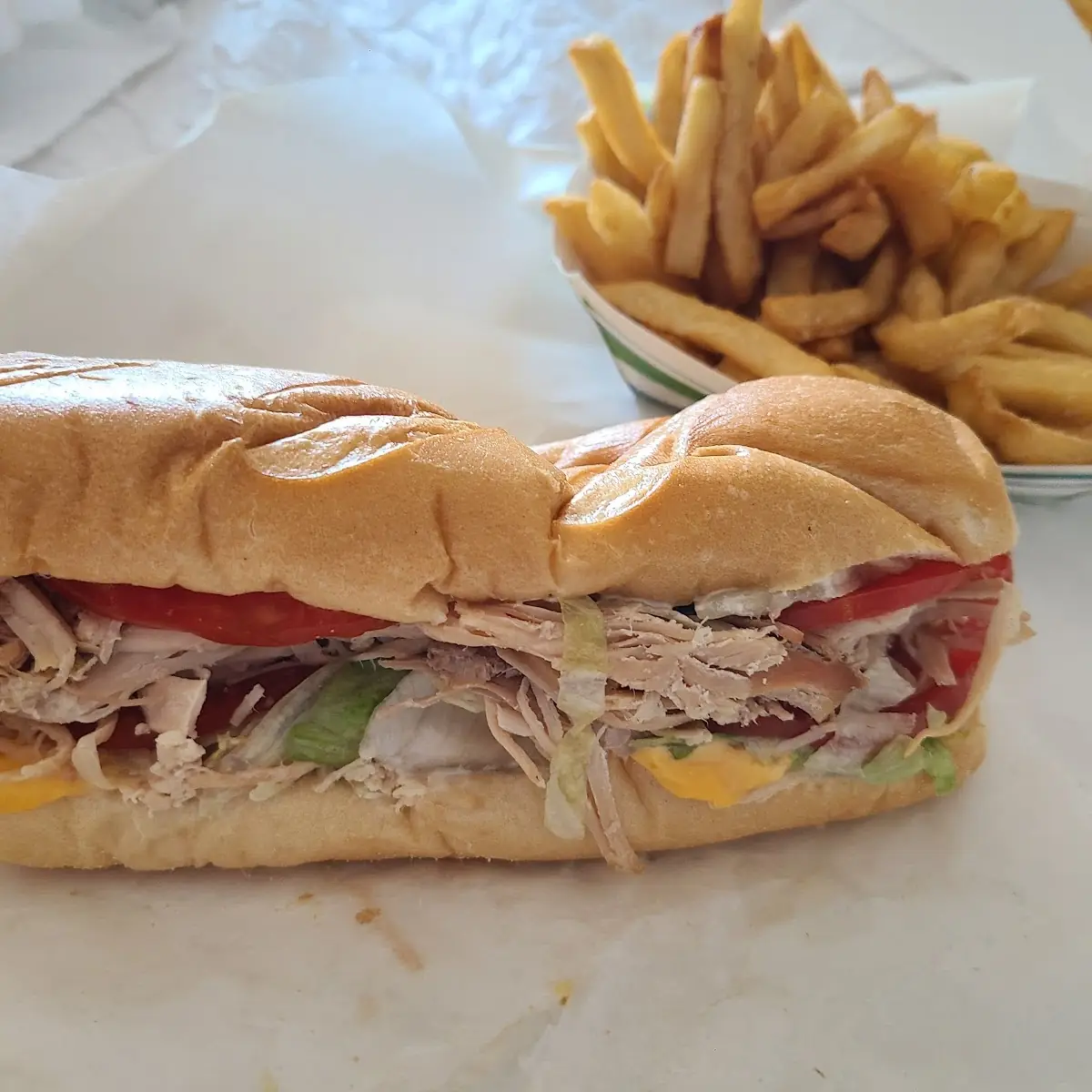 Authentic Turkey and Cheese Sandwich
