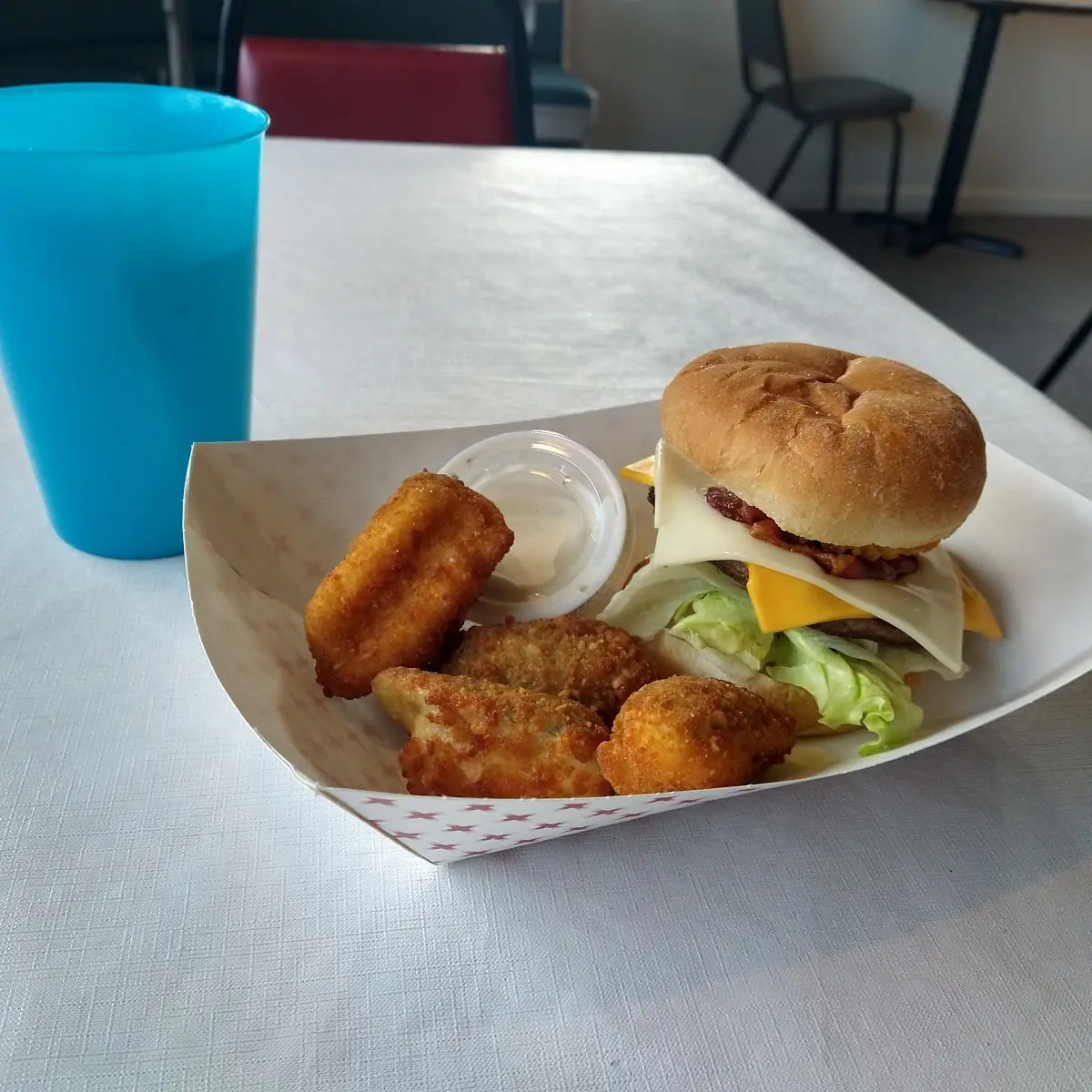 Annie Burger & Jalapeno Poppers