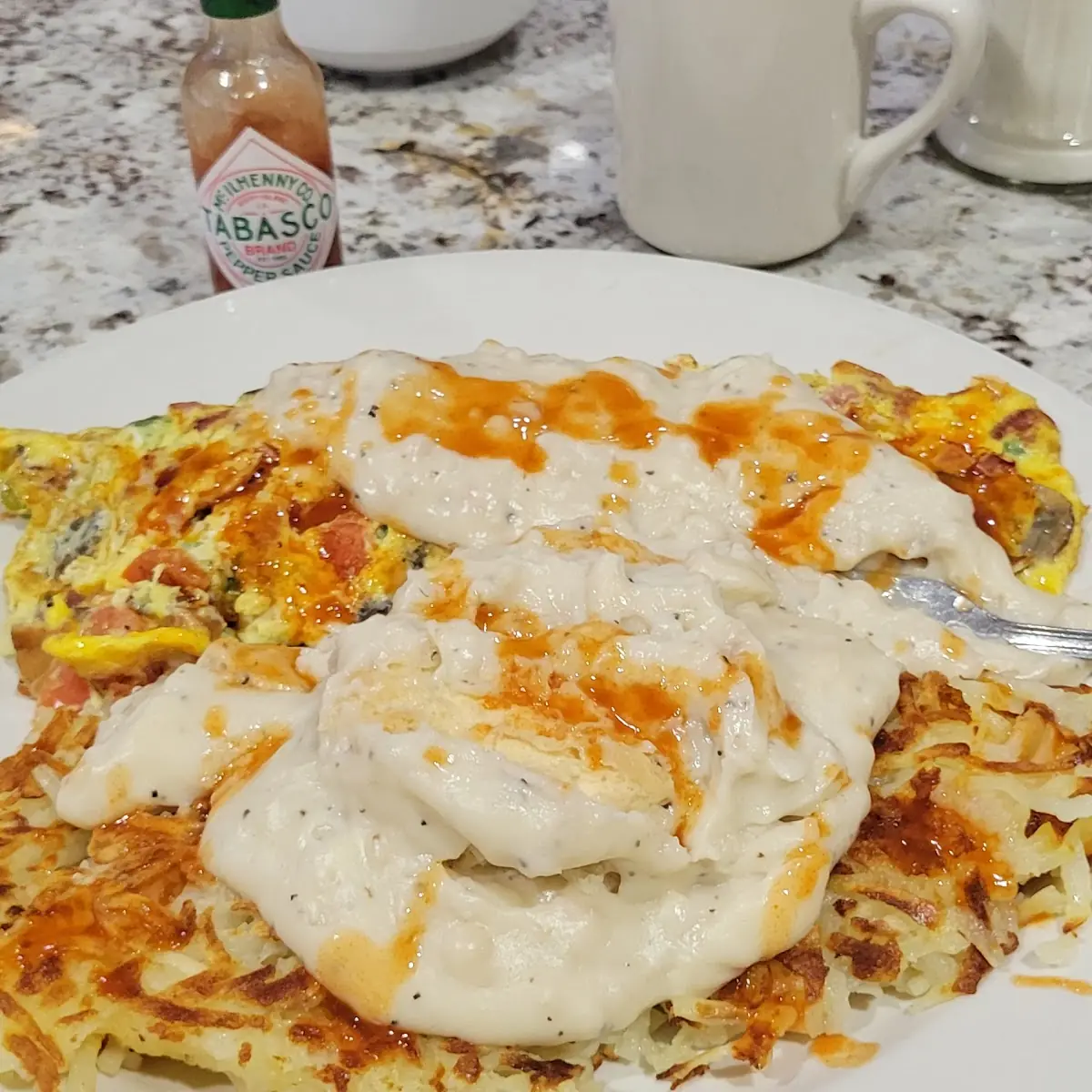 Biscuit & Gravy Omelette