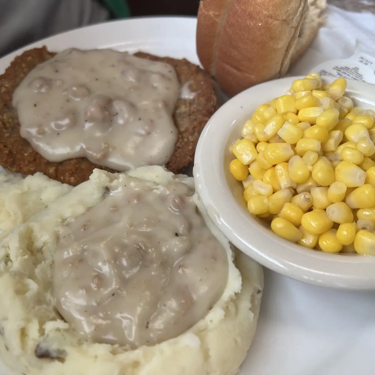 Chicken Fried Steak Corn & Mashed Potatoes